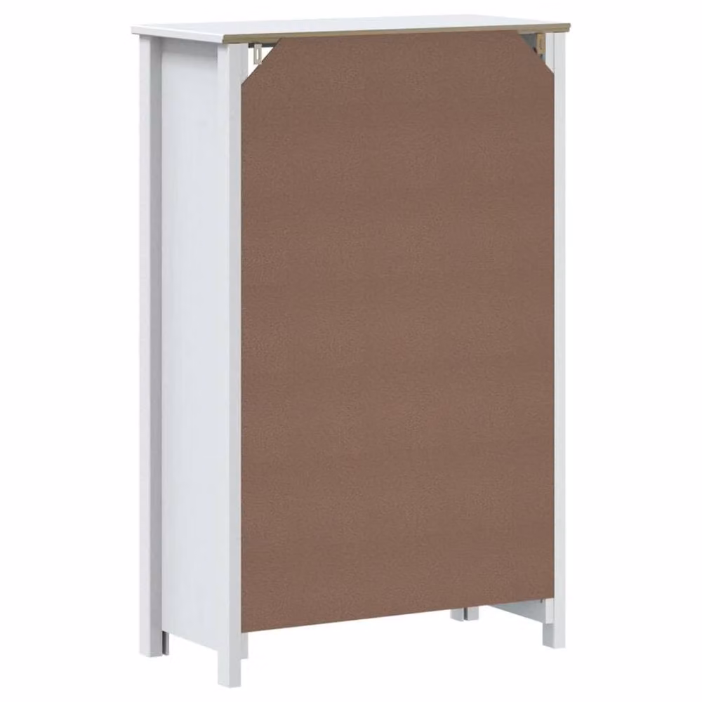 Berkfield Home Beautiful White Solid Wood Pine Bathroom Cabinet W/D/H: 69.5 x 34 x 110 cm – 3