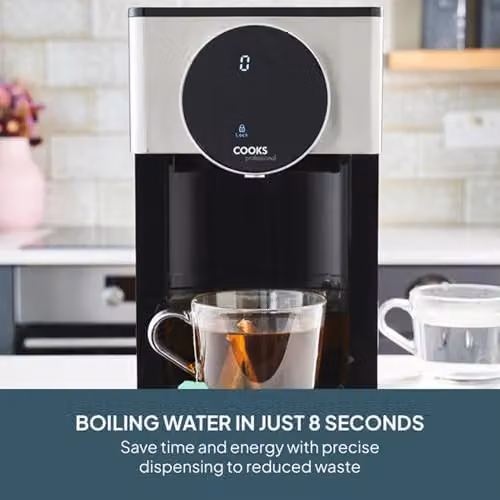 Cooks Professional Digital Hot Water Dispenser 2600W with 4L Tank, Silver – 2