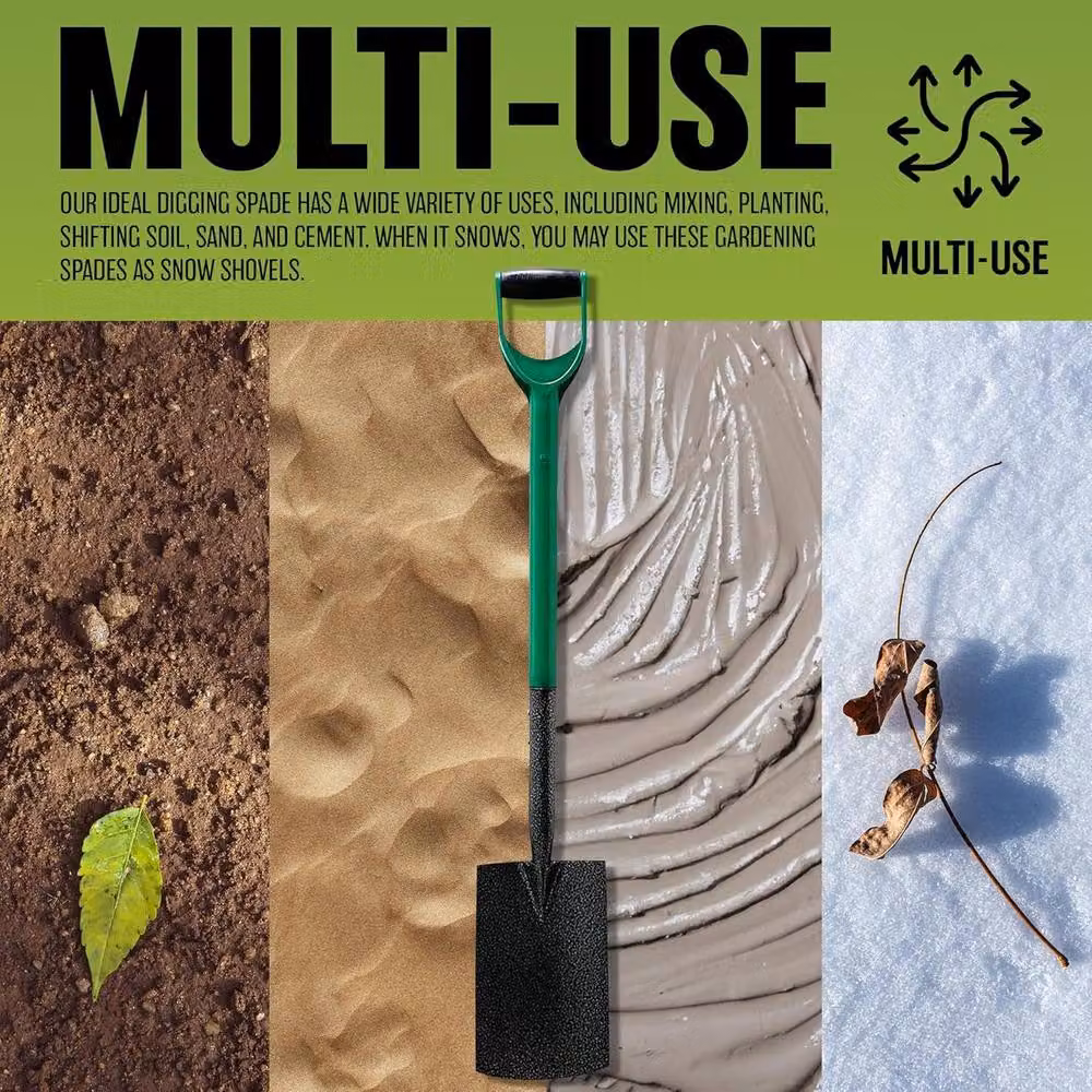 BARGAINS-GALORE Carbon Steel Garden Border Digging Spade and Weeding Tool in Multicolour – 4