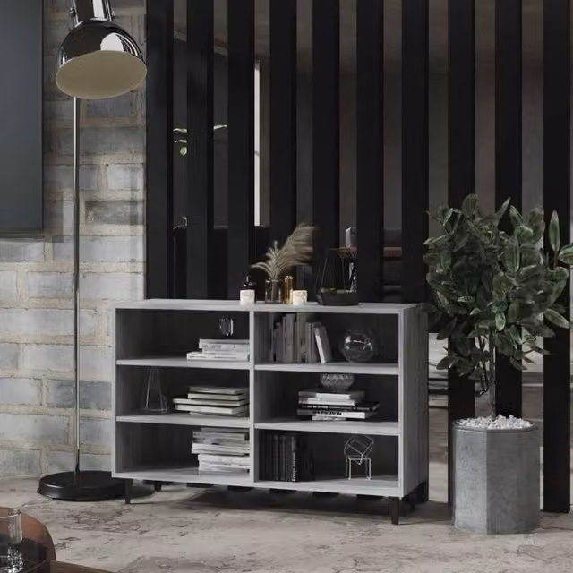 Berkfield Home Grey Sonoma Sideboard in Engineered Wood, W/D/H: 103.5 x 35 x 70 cm – 1