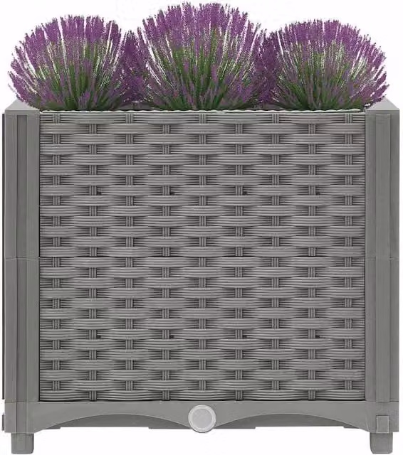 Berkfield Home Grey Polypropylene Raised Bed W/D/H: 40 x 40 x 38 cm