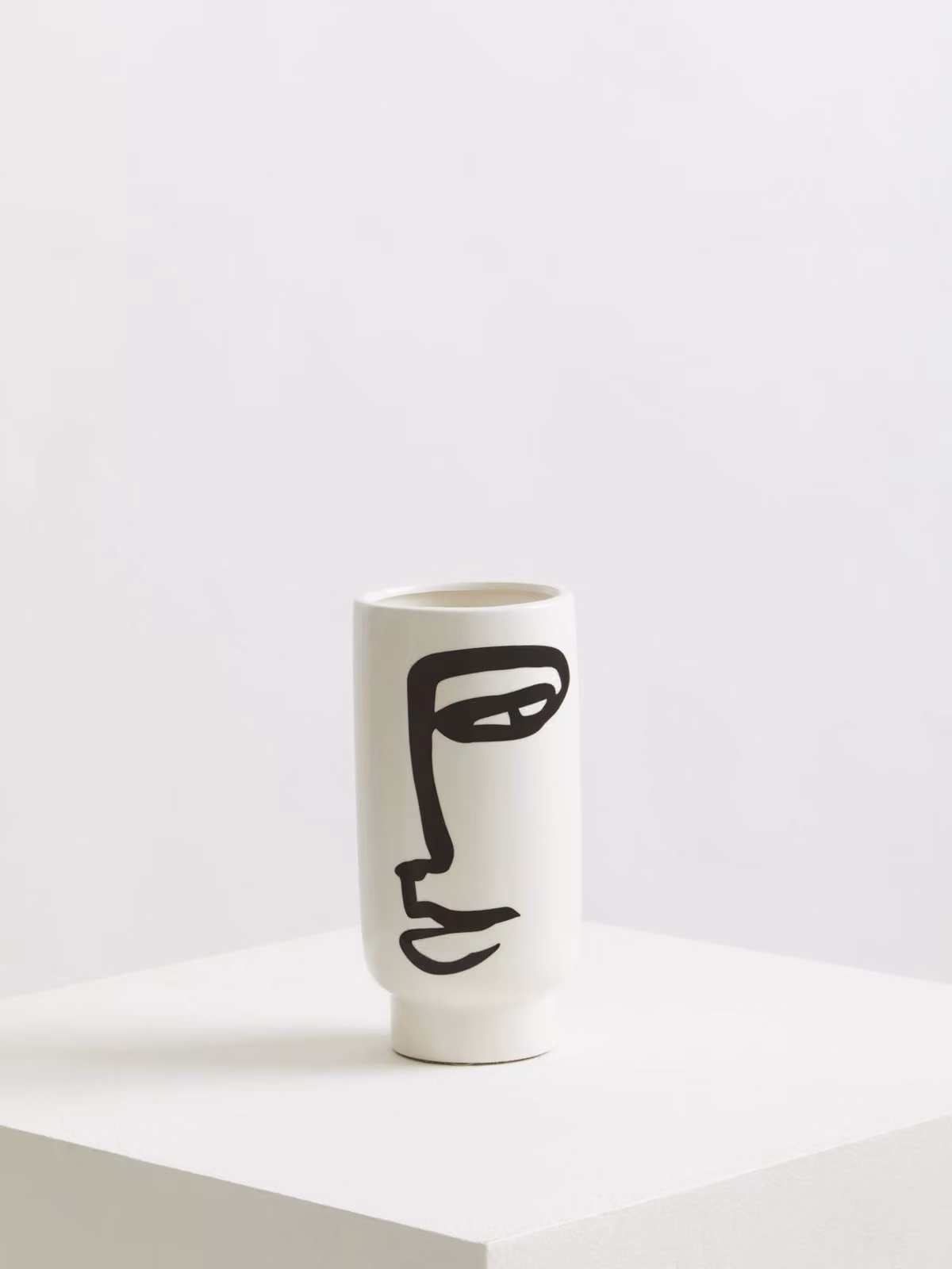 Orsina Minimalist Black and White Ceramic Small Vase – 2