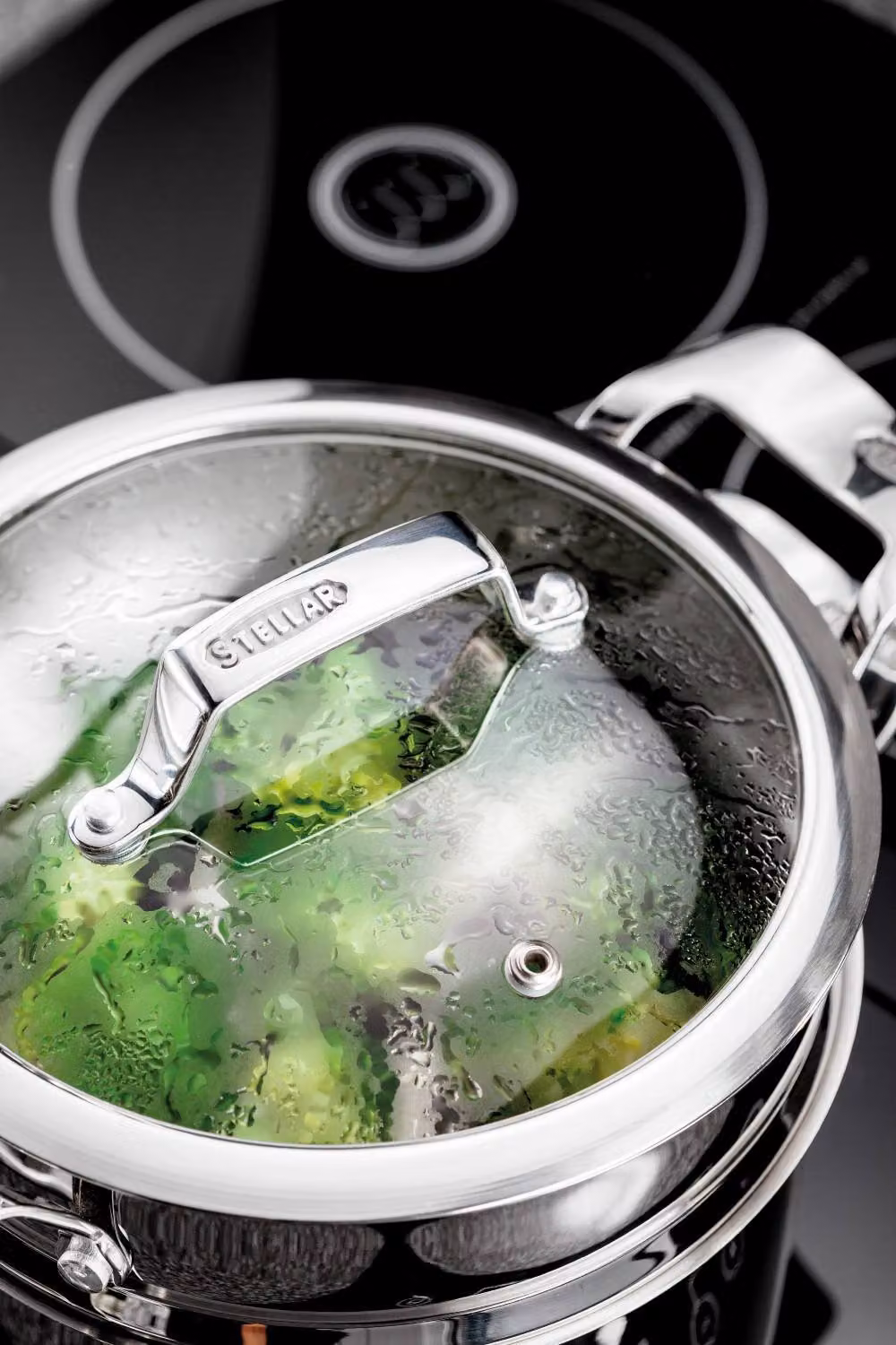 Stellar 3 Tier Stainless Steel Steamer Set in Silver with 18cm Base Pan, Steamers and Lid – 7