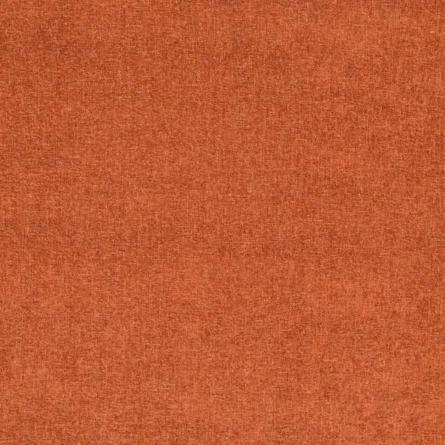 Linda Barker Petal Super Soft Chenille Fabric in Deep Terracotta Orange