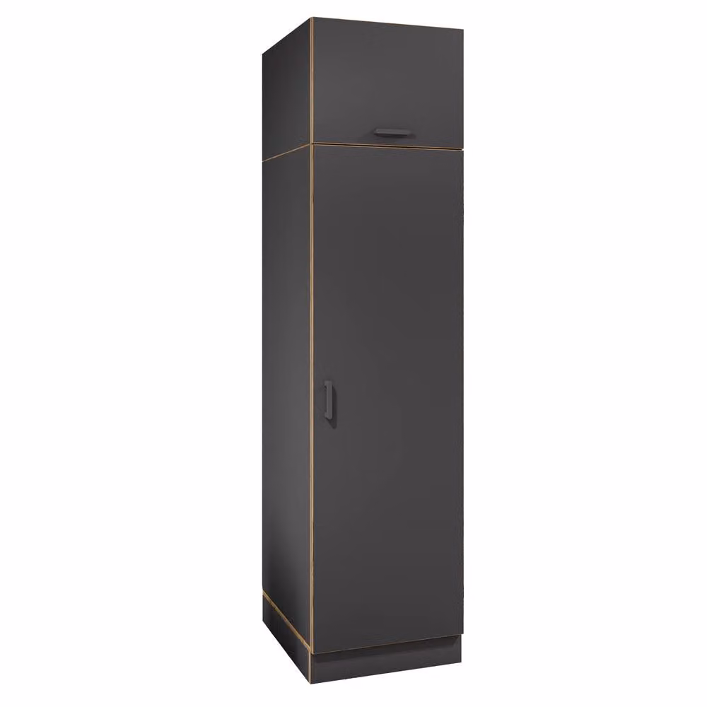 VCM Rislo Multi-purpose Freestanding Cabinet in Dark Grey with Hinged Doors and Internal Shelves, W/D/H: 50 x 60 x 200 cm – 3