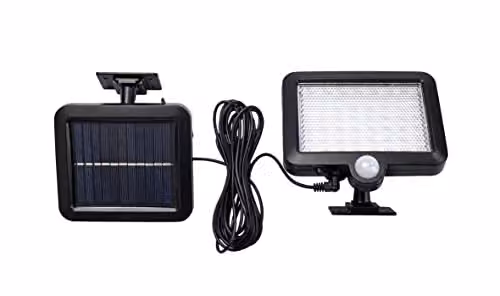 mysmartbuy 600 Lumen Solar Powered Motion Sensor Wall Security Light with 56 LEDs in Black, W/D/H: 13 x 15 x 4 cm – 4