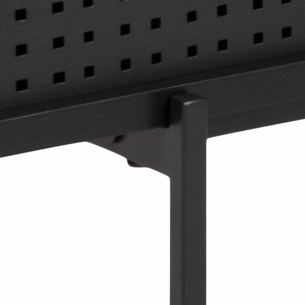 Wyld Haus Cambridge Industrial Black Metal Mesh TV Unit with 1 Sliding Door – 5