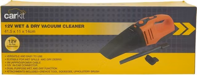 Carkit 12V Wet and Dry Car Vacuum Cleaner in Orange
