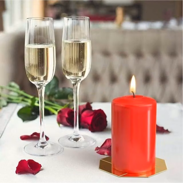 KDMK Ivory Pillar Candle in White