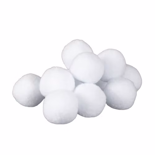 Samuel Alexander 12 Pack of White Fabric Christmas Faux Snowballs, 6 cm – 6
