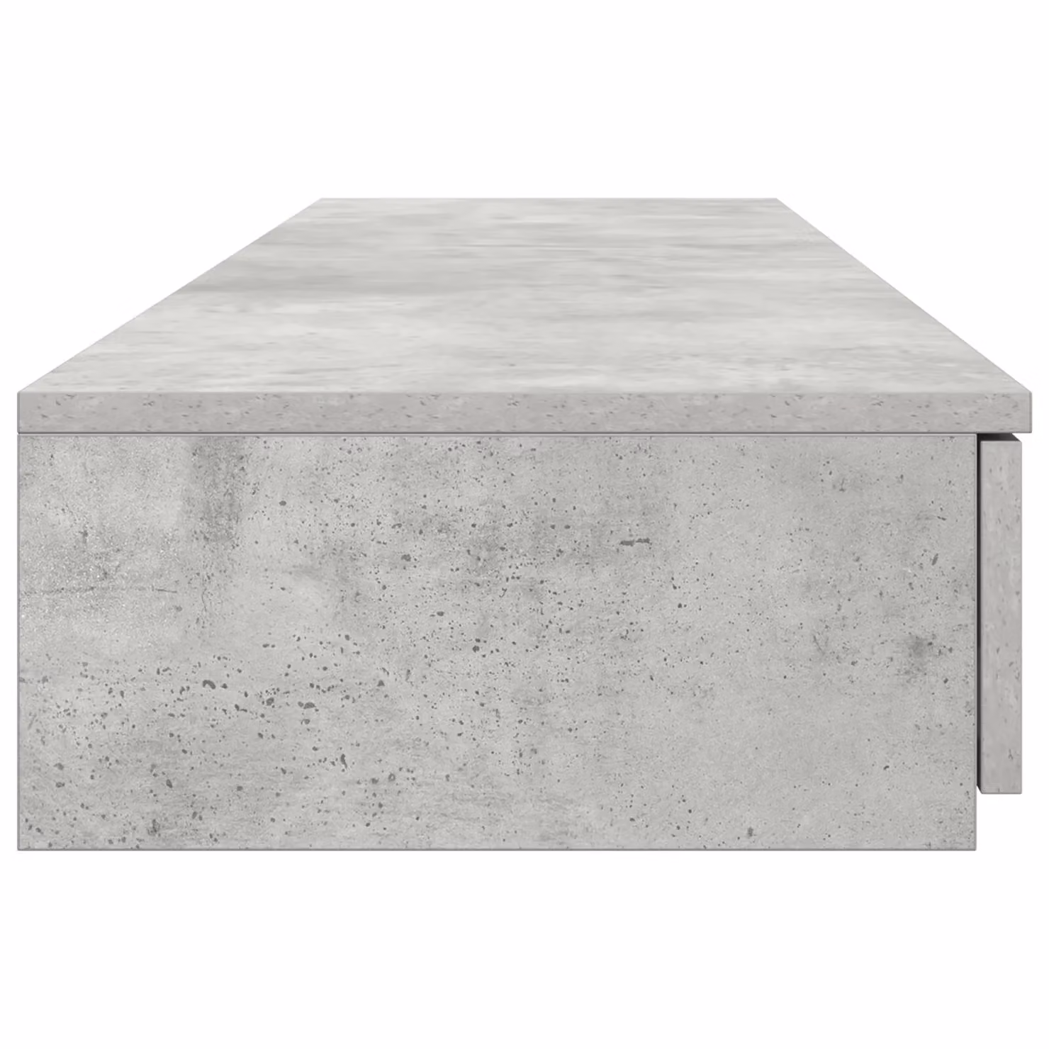 Berkfield Home Bedside Table in Concrete Grey, W/D/H: 150 x 36.5 x 16.5 cm