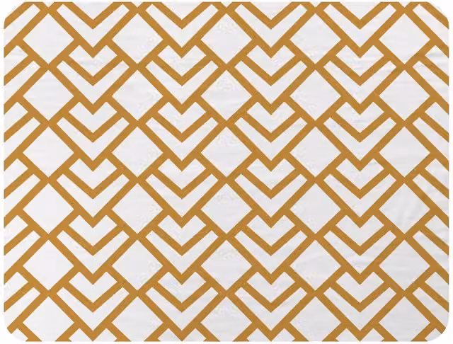 Benjamin Tate Design Geometric Scales Fleece Blanket in Gold and Beige, W/D/H: 120 x 150 cm – 2