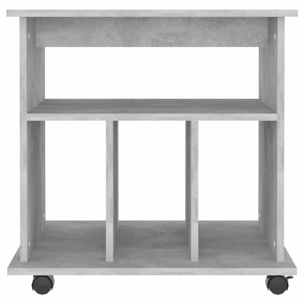 Berkfield Home Rolling Cabinet in Concrete Grey with Lock and Castors, W/D/H: 60 x 45 x 60 cm – 4