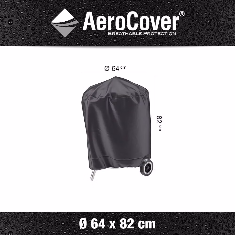 Ruma AeroCover Waterproof Charcoal Grill BBQ Cover in Dark Grey, W: 64 cm, D: 64 cm, H: 82 cm – 2