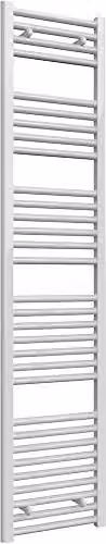 Bathroom Kingdom Diva White Straight Heated Towel Rail, W: 40 cm, H: 180 cm