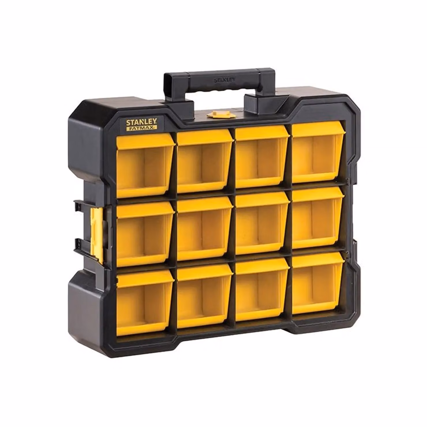 Stanley Fatmax Flip Bin Organiser in Black, Transparent and Multicolour, W/D/H: 44.6 x 35.6 x 12.0 cm – 2
