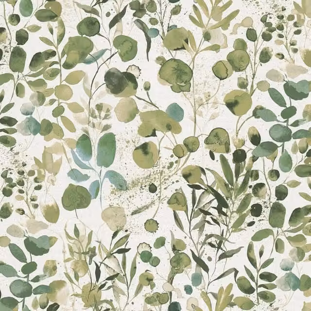 I Love Wallpaper Cascading Vines Botanical Floral Wallpaper in Green