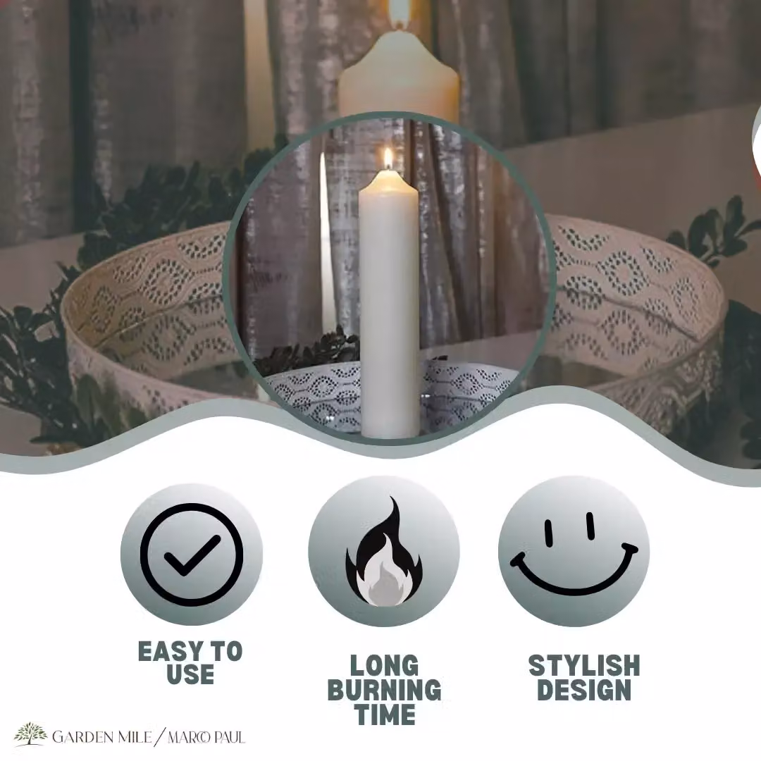 Marco Paul White Church Pillar Candle – 3
