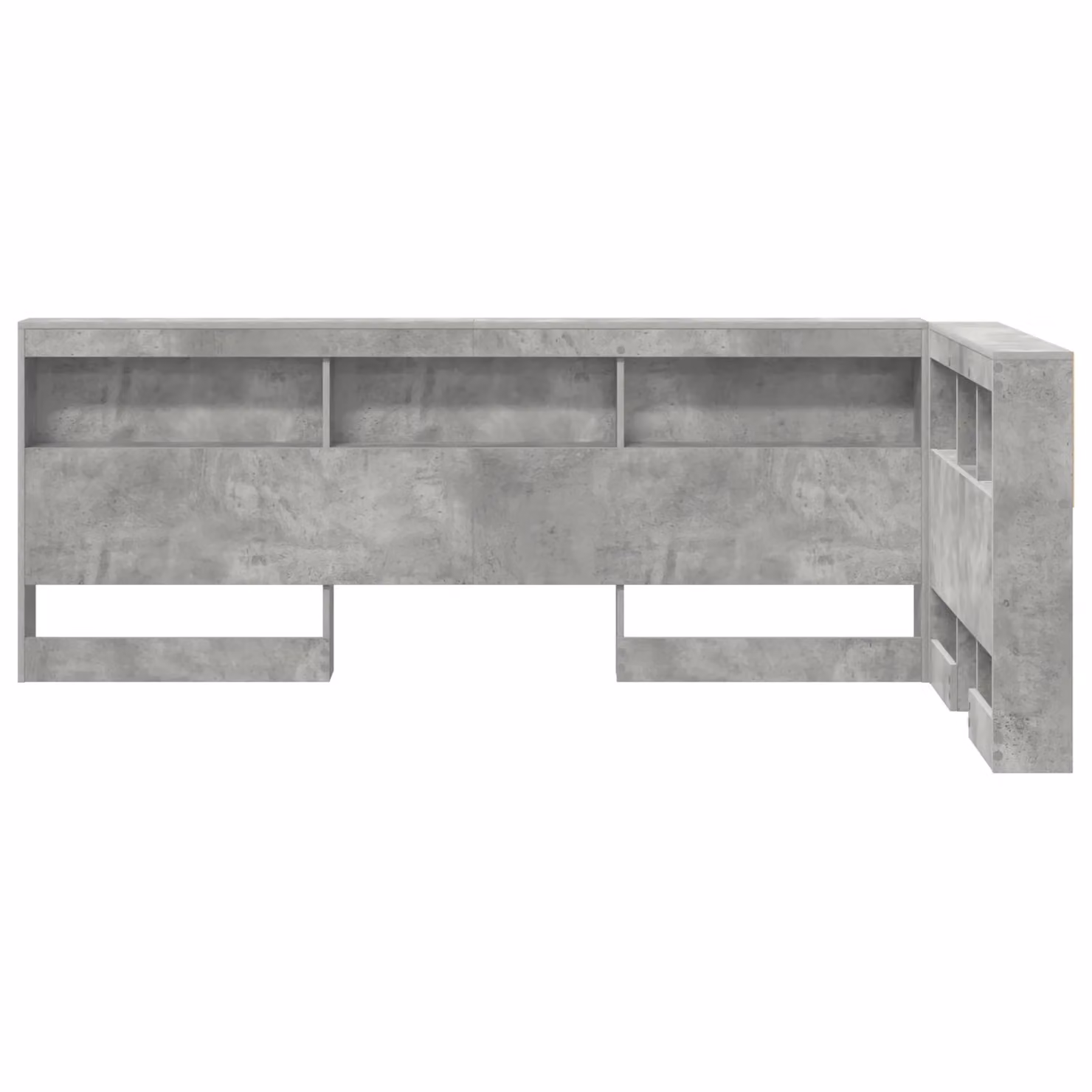 Berkfield Home Minimalist Storage Headboard in Concrete Grey with Integrated Shelf, Width: 75 cm – 2