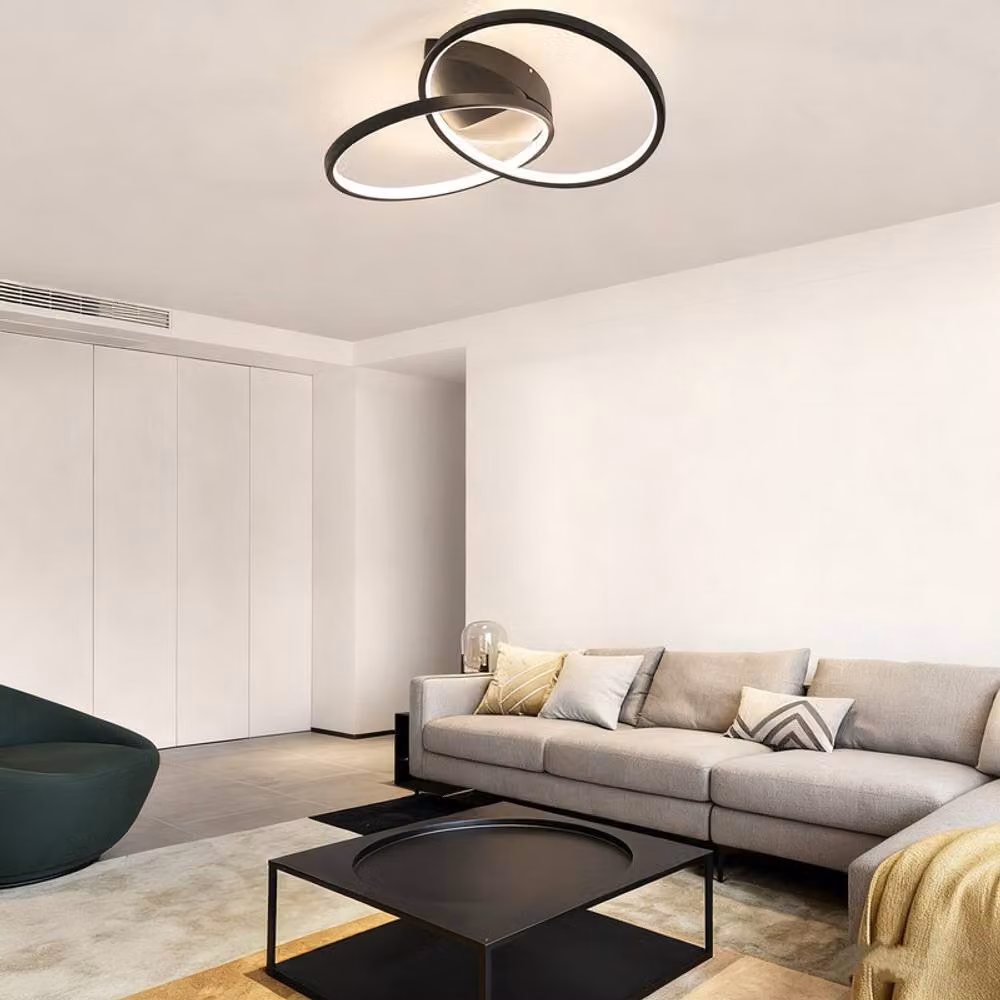 COMELY Modern Dimmable LED Ceiling Light, Black, Diameter: 54 cm – 2