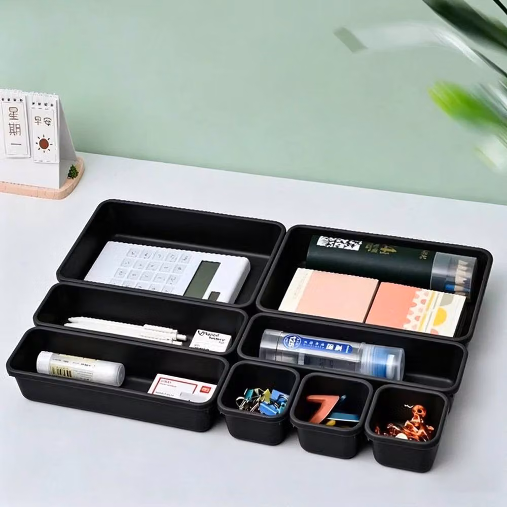 EONLION 32-Piece Interlocking Tool Box Organizer Tray, Black – 3