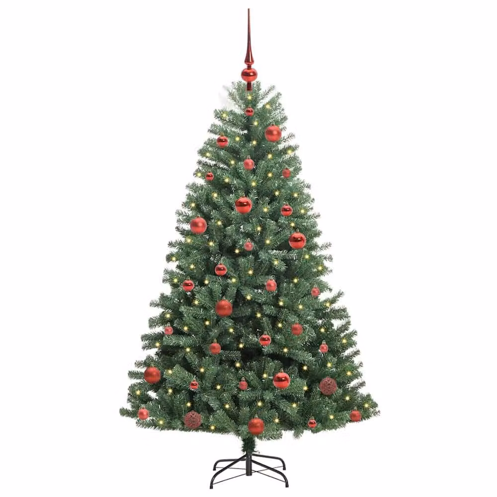 Berkfield Home Green Artificial Hinged Christmas Tree, Height: 150 cm – 3