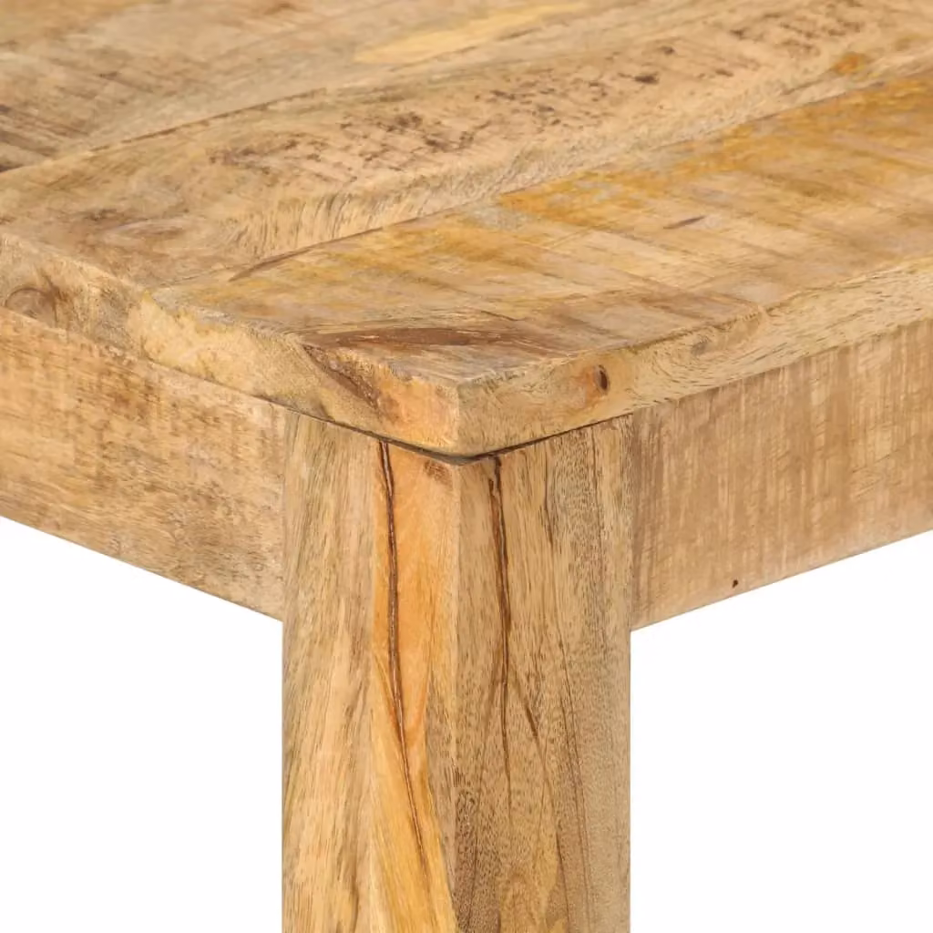 Berkfield Home Rustic Rough Mango Wood Console Table, Brown, W/D/H: 110 x 35 x 76 cm – 3
