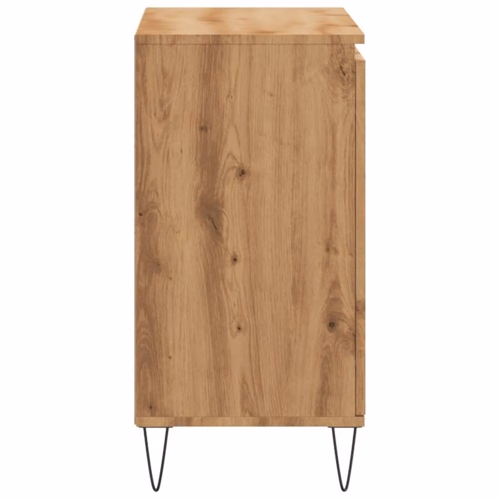 Berkfield Home Artisan Oak Sideboard in Brown, W/D/H: 104 x 35 x 70 cm – 4