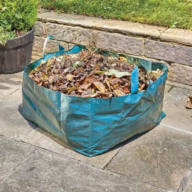 mysmartbuy 150L Smart Bag Reusable Heavy Duty Garden Waste Bag in Green, H 38 cm x Diameter 68 cm