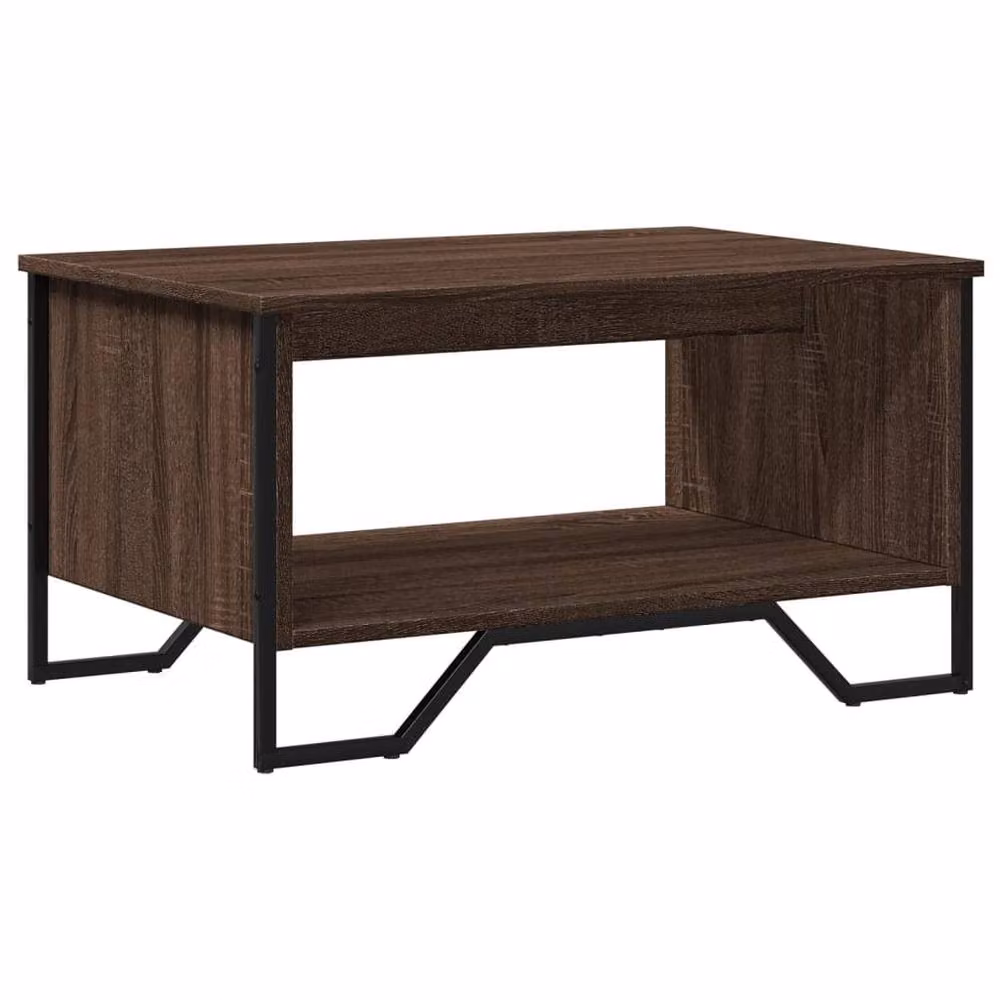 Berkfield Home Durable Brown Oak Coffee Table, W: 75 cm, D: 51 cm, H: 40 cm – 3
