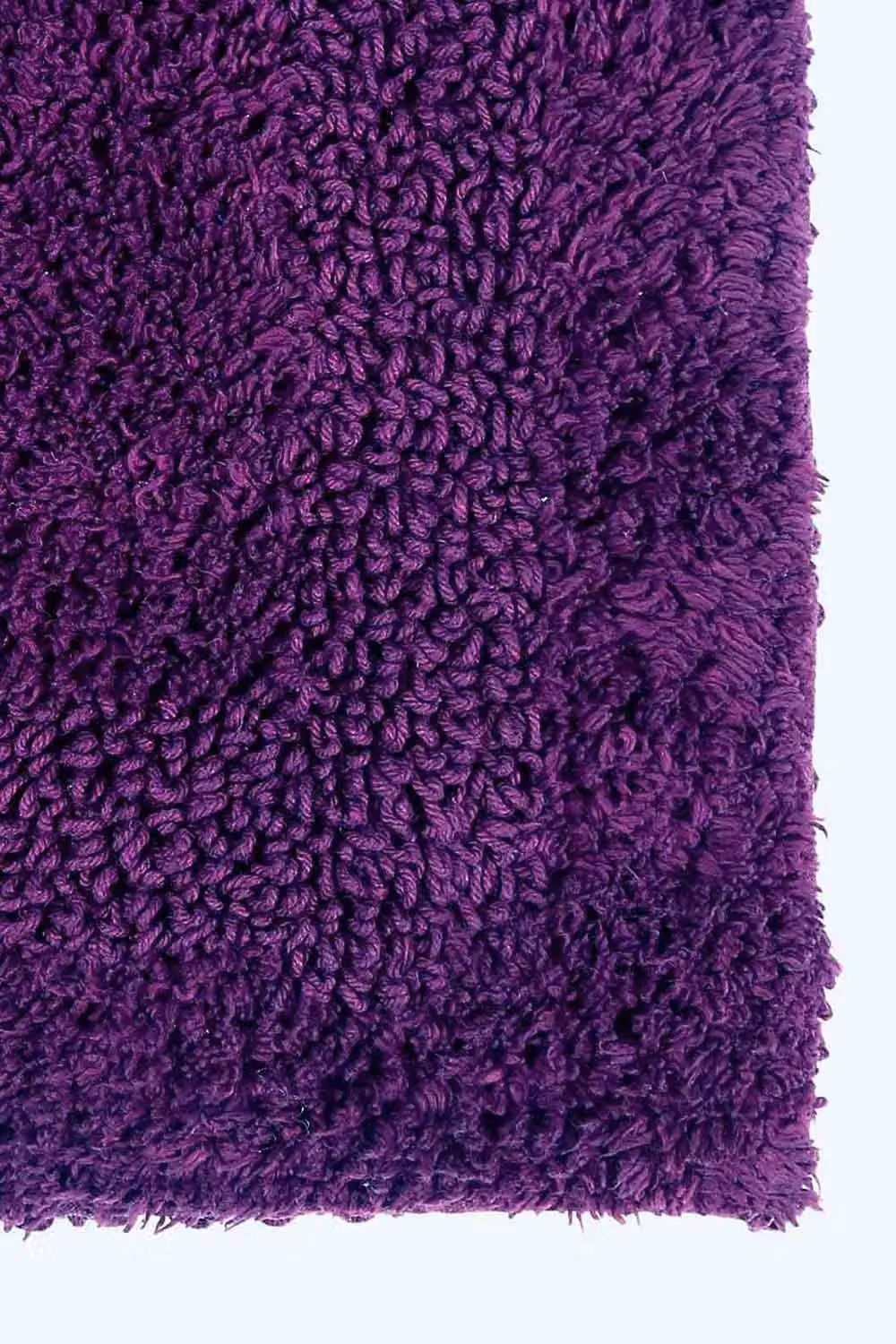 Homescapes Luxury 2 Piece Cotton Bath Mat and Pedestal Mat Set in Purple, 1600GSM – 3