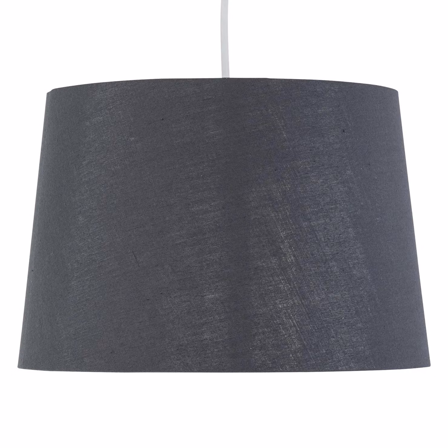 First Choice Lighting Zoey Set of 2 Grey and Silver Fabric Cylinder Easy Fit Pendant Lamp Shades – 2