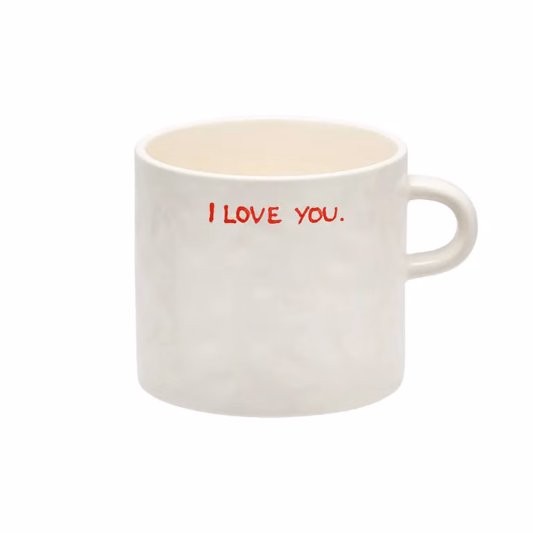 Anna + Nina I Love You Ceramic Mug in White