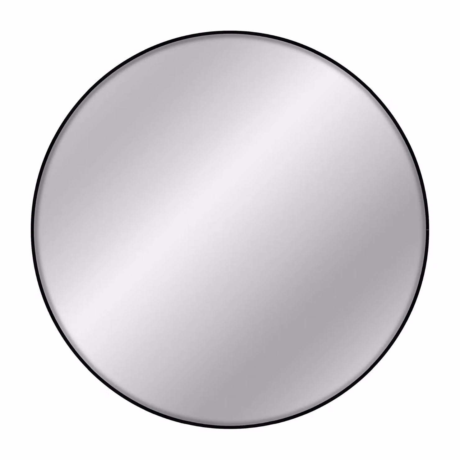 Nielsen Design Jaron Round Aluminium Wall Mirror in Black, Diameter: 80 cm – 2