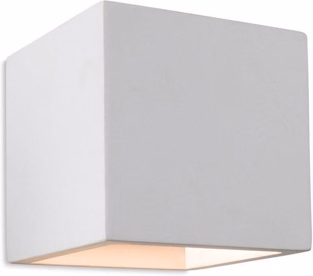 Netlighting Troy 1 Light White Plaster Indoor Wall Light with G9 Bulb Holder