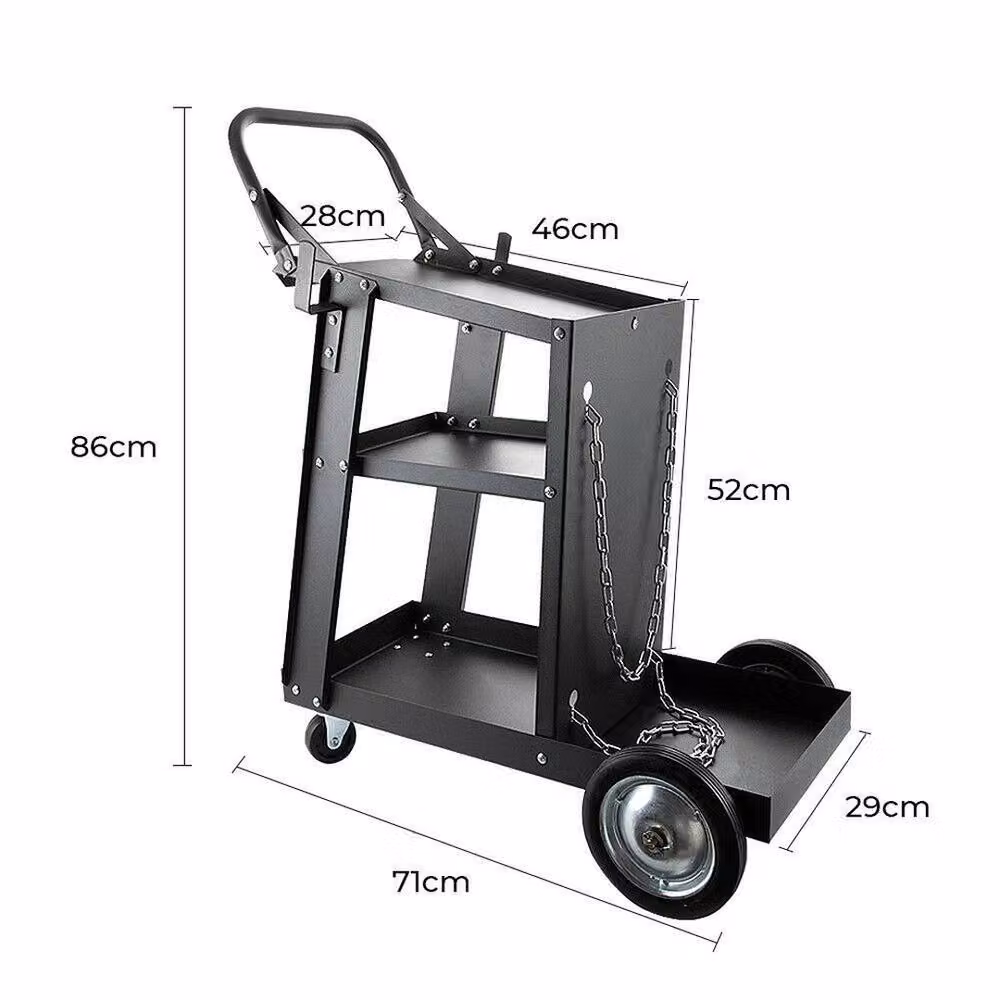 EONLION 3 Tier Rollable Welding Cart Trolley in Black – 2
