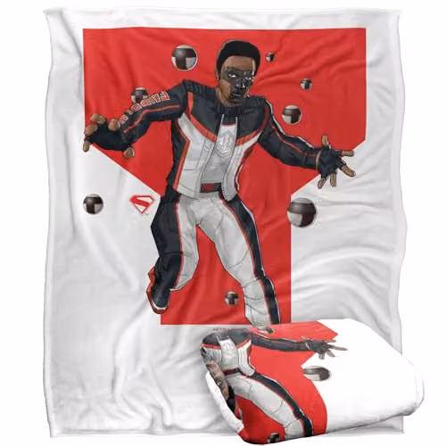 Warner Bros. Superman 2025 Mr. Terrific Silky Touch Super Soft Fleece Throw Blanket, Multicolour, W: 152 cm, D: 127 cm