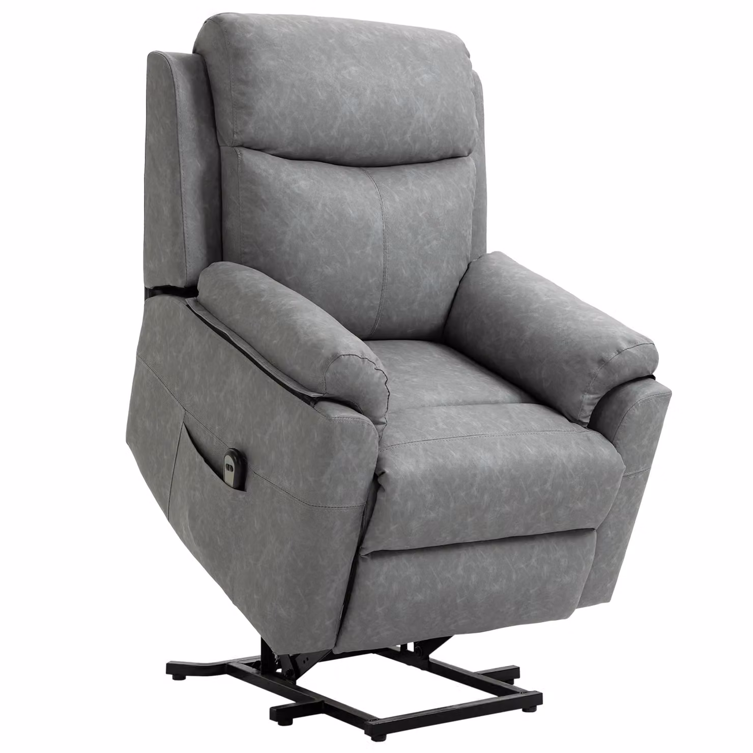 HOMCOM Electric Power Lift Riser Recliner Chair with Remote Control in Grey – 2