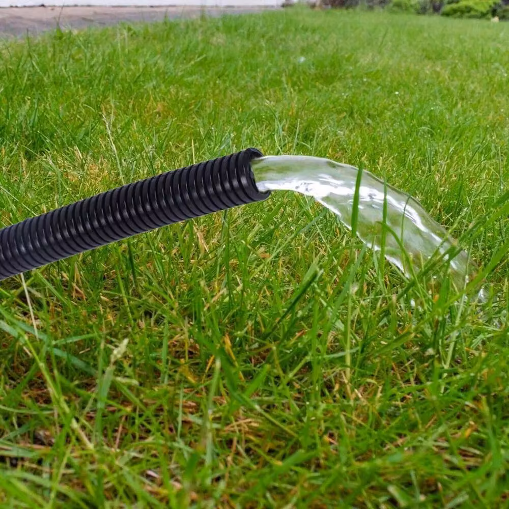 Spetlek Black Flexible PVC Garden Pond Hose, 10m Length, 25mm Diameter – 5