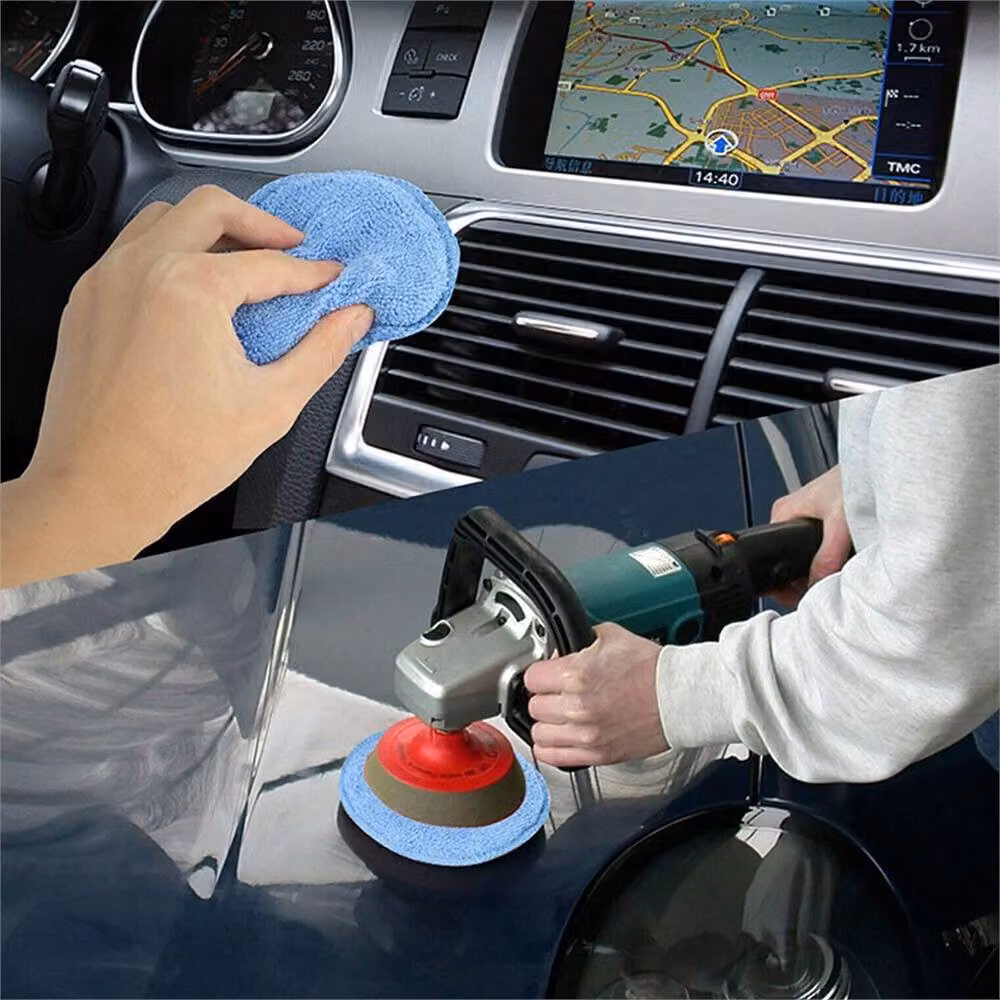 Nordara 20-Piece Blue Microfiber Car Polishing Pads and Wax Applicator Foam Sponges – 3