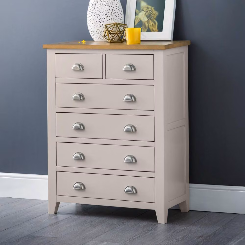 Cheshire Premium Westbury 4 + 2 Drawer Chest in Elephant Grey – 2