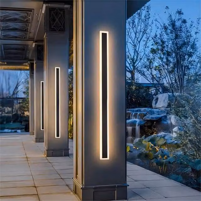 SPETLEK LED Outdoor Wall Light Sconce in Black, Warm White, 100 cm – 1