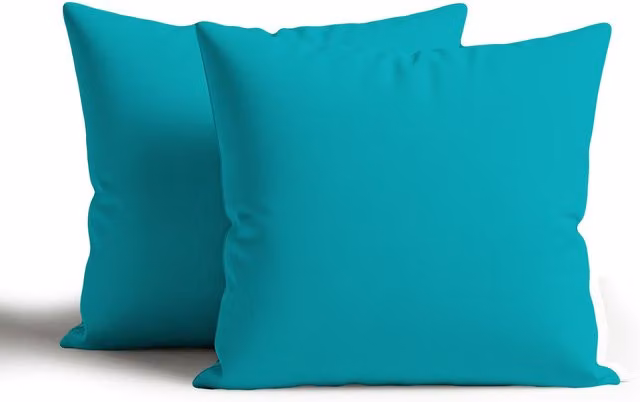 Snug City Waterproof Outdoor Square Garden Cushion Covers, Pack of 2, Petrol/Turquoise, W/D/H: 60 x 60 x 60 cm – 1