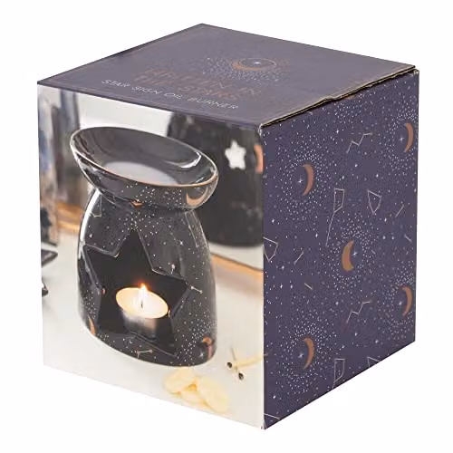 Something Different Purple and Gold Constellation Ceramic Oil Burner W: 11 cm, D: 10.7 cm – 3