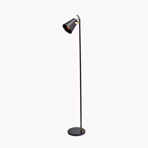 Ruma Black and Brushed Brass Adjustable Modern Task Floor Lamp – 2