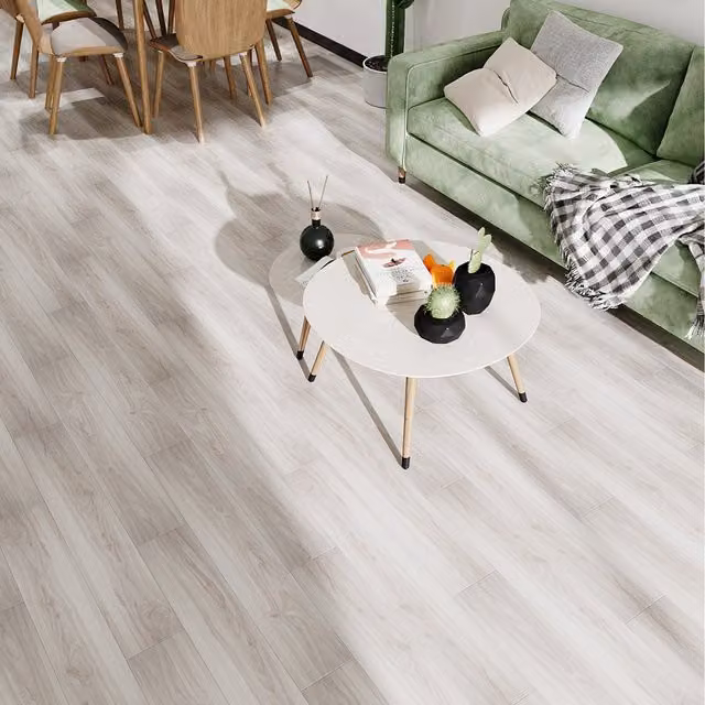 Livingandhome Set of 20 Self-adhesive Wood-look PVC Flooring Planks in Greyish Brown