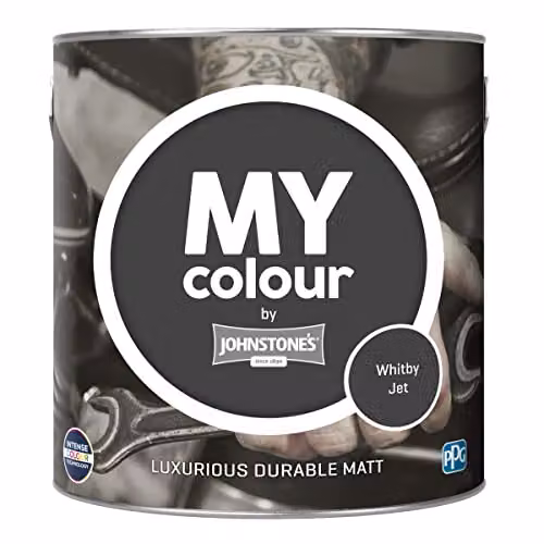 Johnstone's MY Colour Luxurious Durable Matt Paint in Black, 2.5L – 2