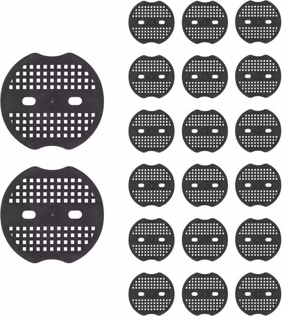 Harbour Housewares Black Plastic Weed Membrane Peg Plates, Pack of 20, 7 cm