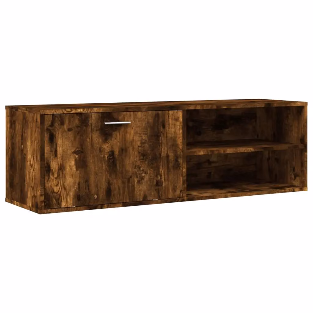 Berkfield Home Smoked Oak TV Cabinet in Brown, W/D/H: 120 x 34 x 37 cm – 2