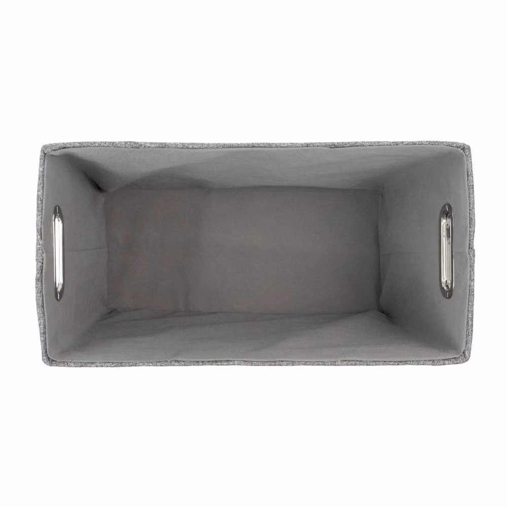 JVL Chroma Fabric Magazine Storage Holder in Grey, W/D/H: 40 x 29 x 21 cm – 3